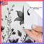 Rideau de douche monochrome à motif botanique extra long-287233008