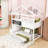 Twin Over Full L-Shaped House Bunk Bed With Storage Staircase And Blackboard-1114434199