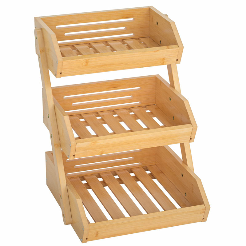 Latunja Wood Cabinet Shelving Rack