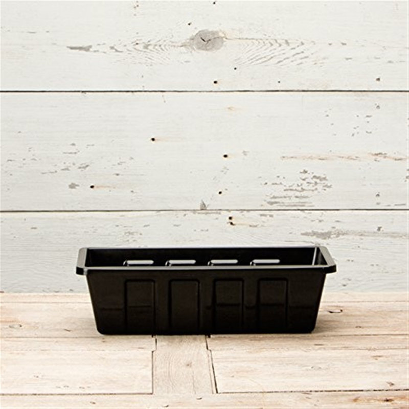 Kermina Planter Box, 5" H x 30" W x 8" D, Black