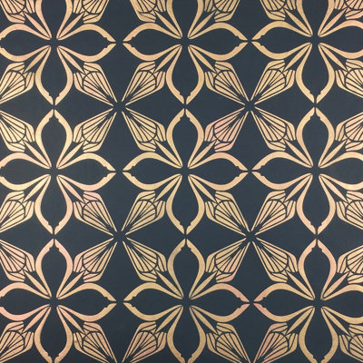 Freda Floral Metallic Wallpaper Roll