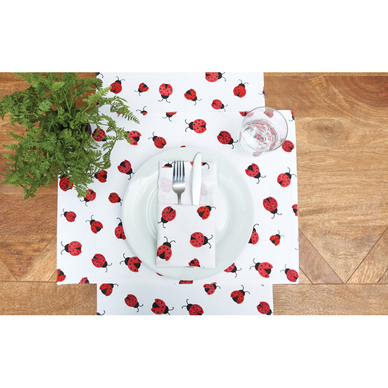 Wonderlin Ladybug Pattern Spring Cotton Placemat