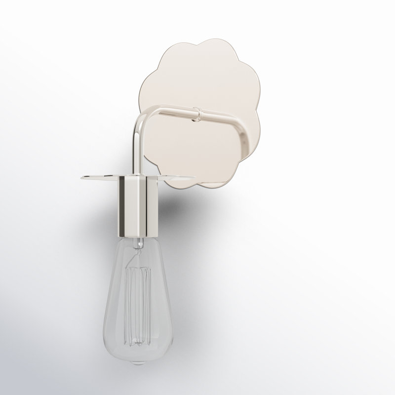 Armed Sconce, Polished Nickel