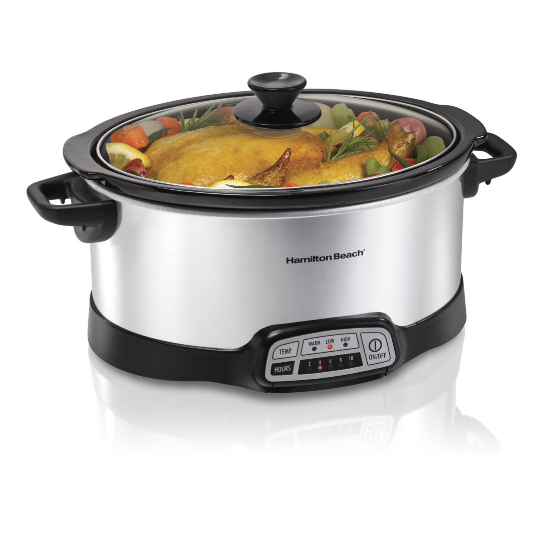 Hamilton Beach® 7 Quart Programmable Slow Cooker Serves 8 Plus People Hamilton Beach Color: Stainless Steel Size: 7 Qt.