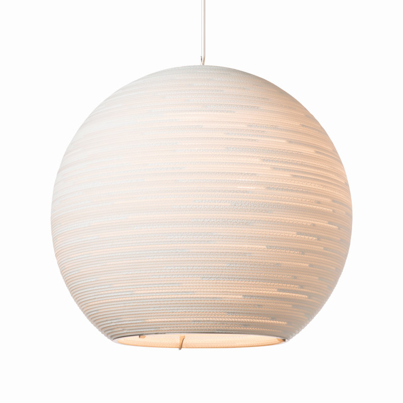 Luminaire suspendu Scraplights Sun 32 blanc, H 30 po x l 32 po x L 32 po, Blanc