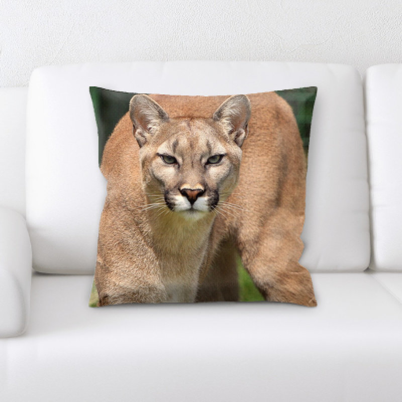 Coussin en jeté cougar