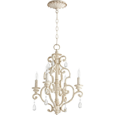 Lustre géométrique 4 lumières de style bougie Salome