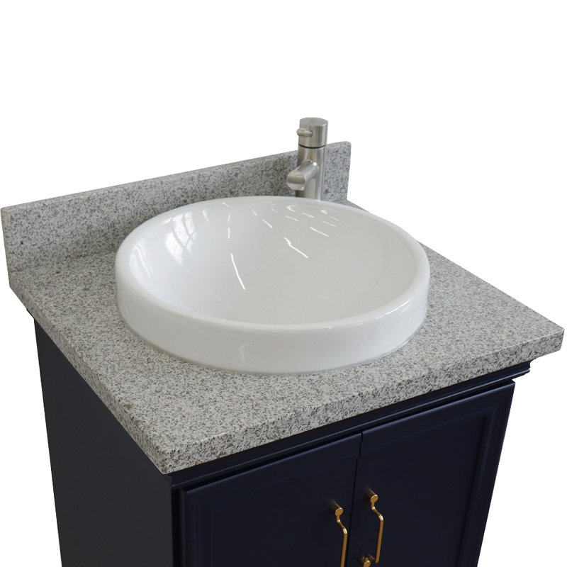 Ensemble de meuble-lavabo simple 25 po Hunstant, Granite, Bleu