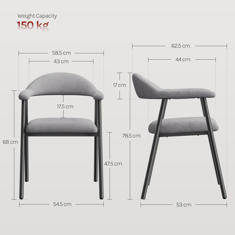 Upholstered Foam Padding Armchair in Grey, 4