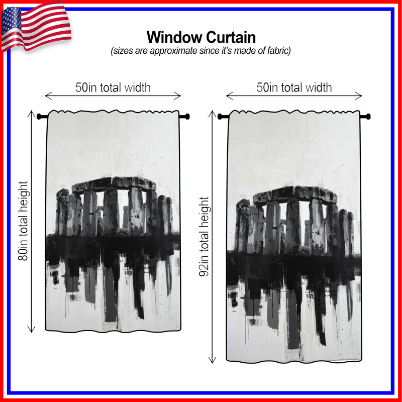 Rideaux et voilages Stonehenge, 50" x 92" - 1 Panel, Sheer