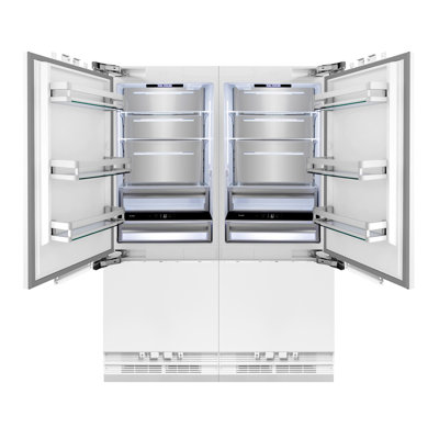 ZLINE 60 in. Panel Ready Built-In Refrigerator with Water Dispensers and Ice Makers