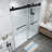 Opal Mirage MCOCOD 56-60.75" W x 76" H Double Sliding Frameless Soft Close Shower Door with 3/8" (10mm) Clear Glass-58594005