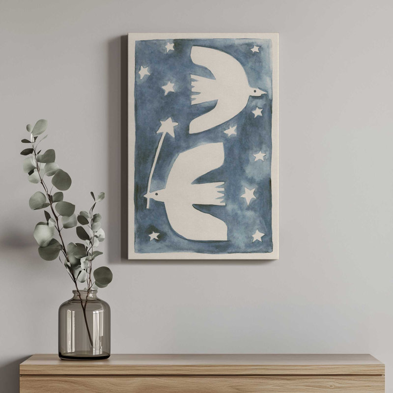 Celestial Birds V2 By Alisa Galtsyna Canvas Art Print, 16" H x 12" W, Framed Wrapped Canvas, Does Not Apply