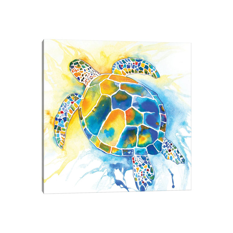 Sea Turtle III by Jo Lynch - Wrapped Canvas Gallery-Wrapped Canvas Giclée, 30.48cm H x 30.48cm W