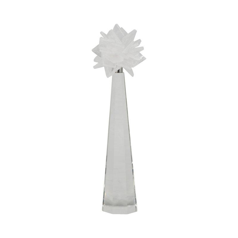 Statues cristal limpide Calume Crystal, Blanc