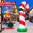 GOOSH 6 FT Christmas Inflatable Candy Cane with Built-in LEDs