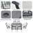 Imai 6 - Person 65.7 L Steel Teslin Outdoor Dining Set