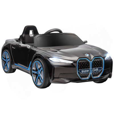 Aosom Electric Car for , 12V Licensed BMW Ride on Car with 2.4G Remote Control, Suspension System, Horn Honking, Music, Lights for Boys and Girls, Black