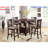Dining Table, Round Counter Height Dining Table With Shelve