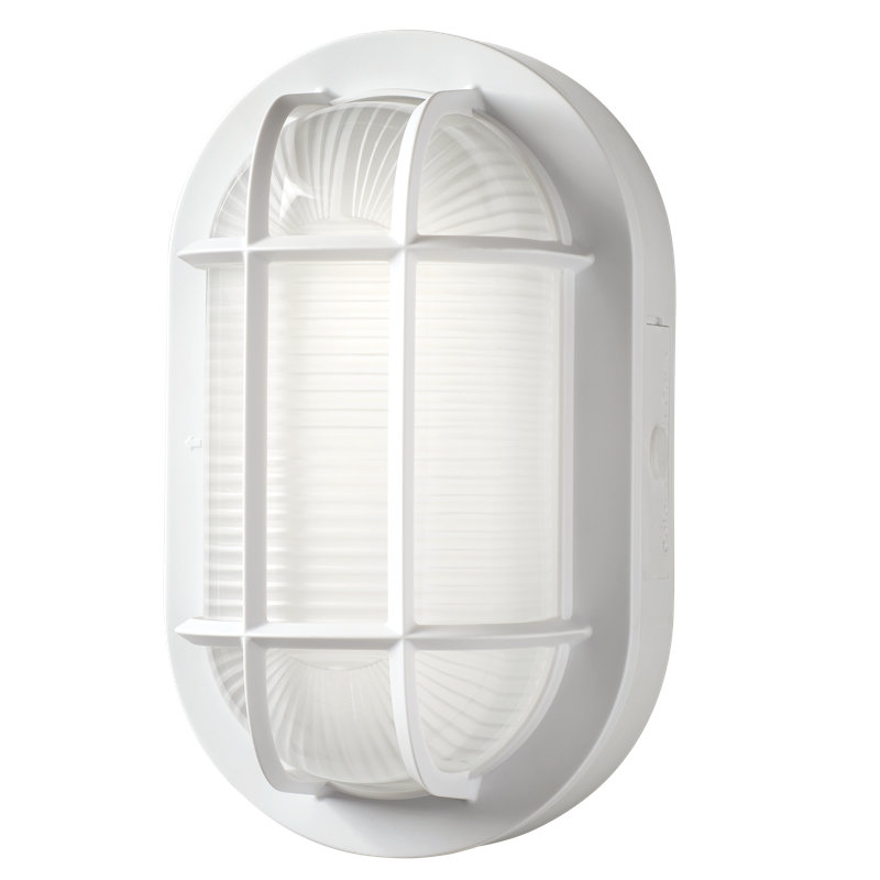 8.5in White Frosted Glass LED Bulkhead Light