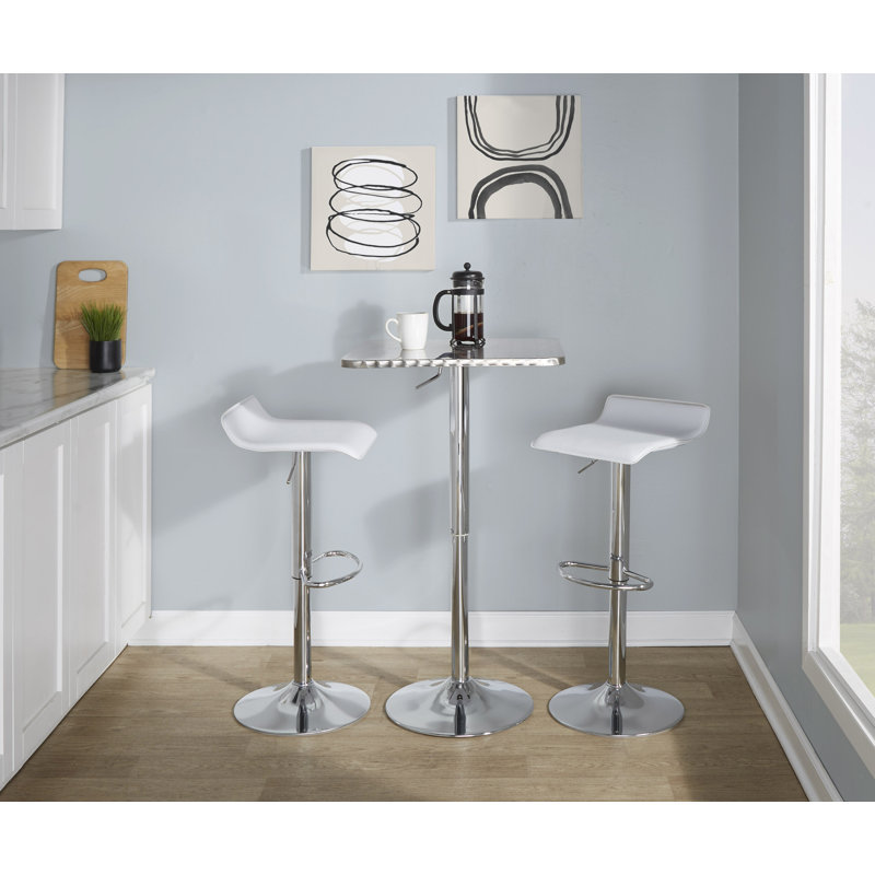 Bistro Square-Ale Bar Set - 3 Piece, White
