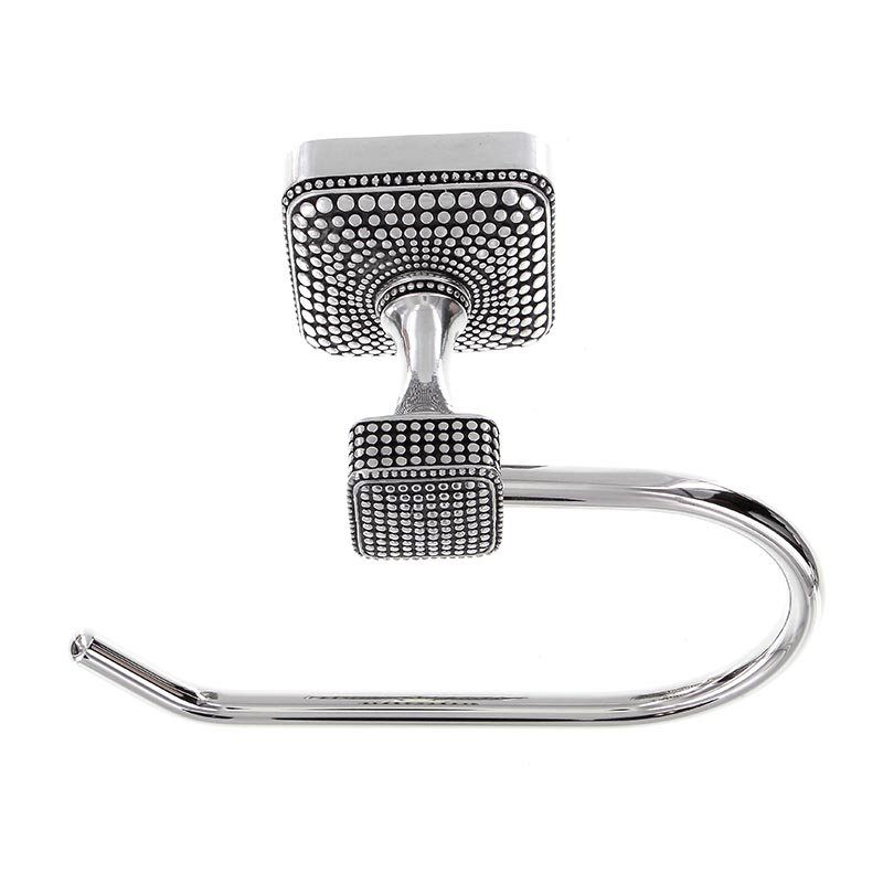 Tiziano Wall Mounted Toilet Paper Holder, Antique Silver