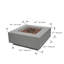 Brooklyn 40" W x 17" H Square Travertine Outdoor Fire Pit Table with Lava Rocks & Cover-1325239333-1321480412