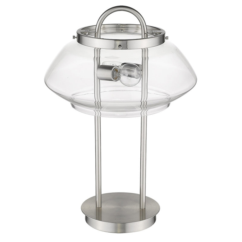 Mathes Metal Table Lamp, Satin Nickel