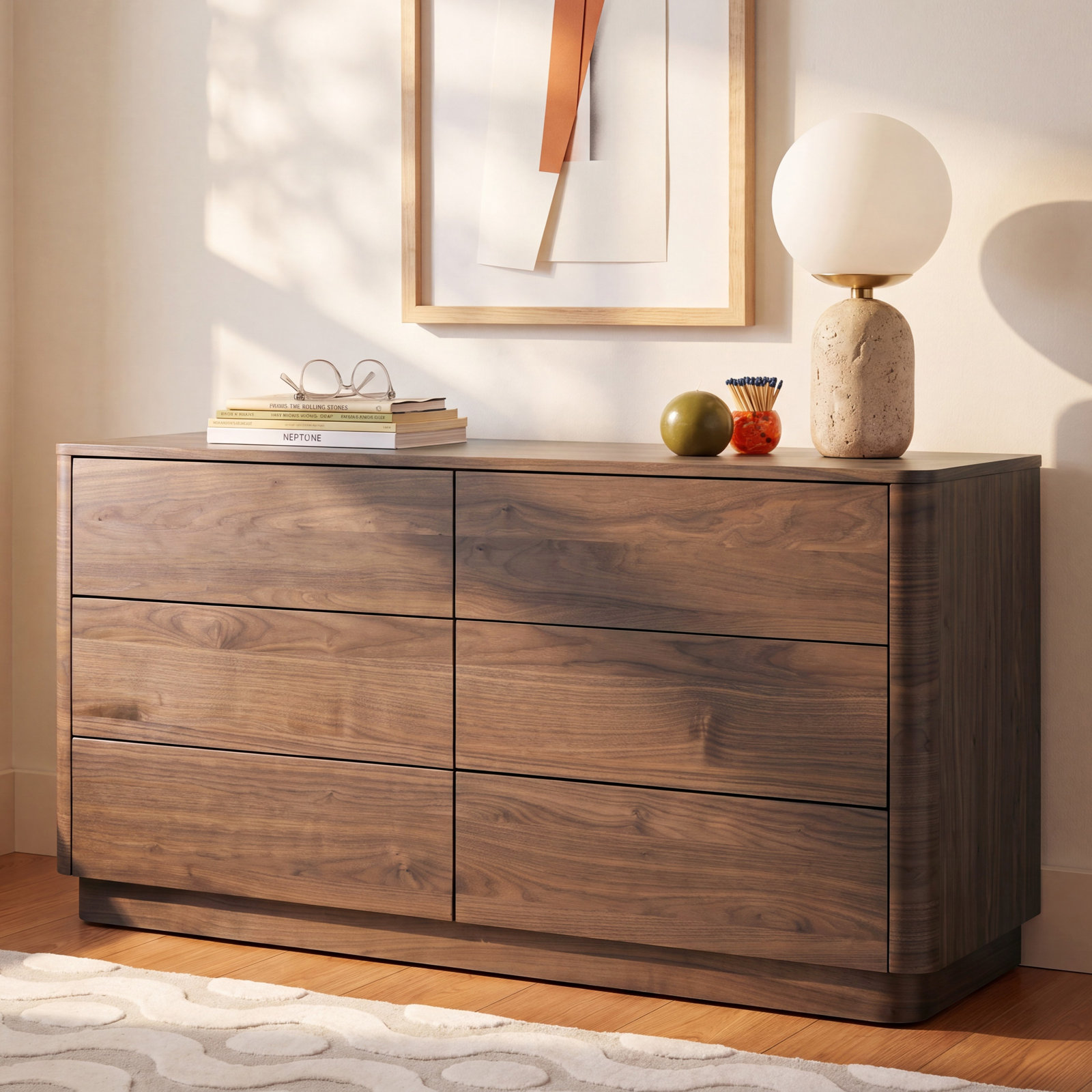 Mille 60" Walnut Double Dresser, Walnut