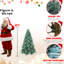 Arbre de Noël bleu de 6 pi, 1390 pointes, abat-jour unique, branches à charnières, base en métal renforcé pour un aspect festif d'apparence réaliste teintée, conception, festivités de soutien stable
