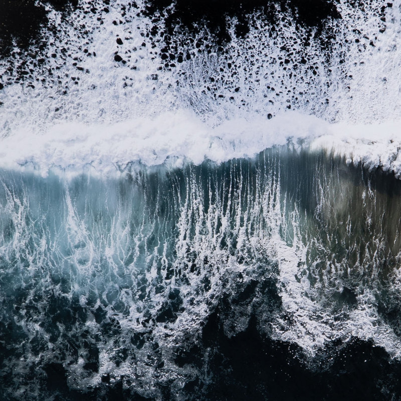 Wave Break 1 Print by Michael Schauer, 24" H x 32" W x 2.5" D