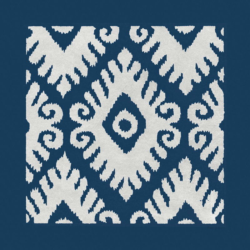Simply Elegant VII - blanc sur bleu, H 12 po x l 12 po, Non, Toile tendue