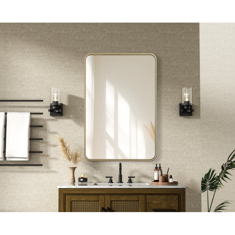 Erath Contour Metal Mirror, Brass, 40" x 27"