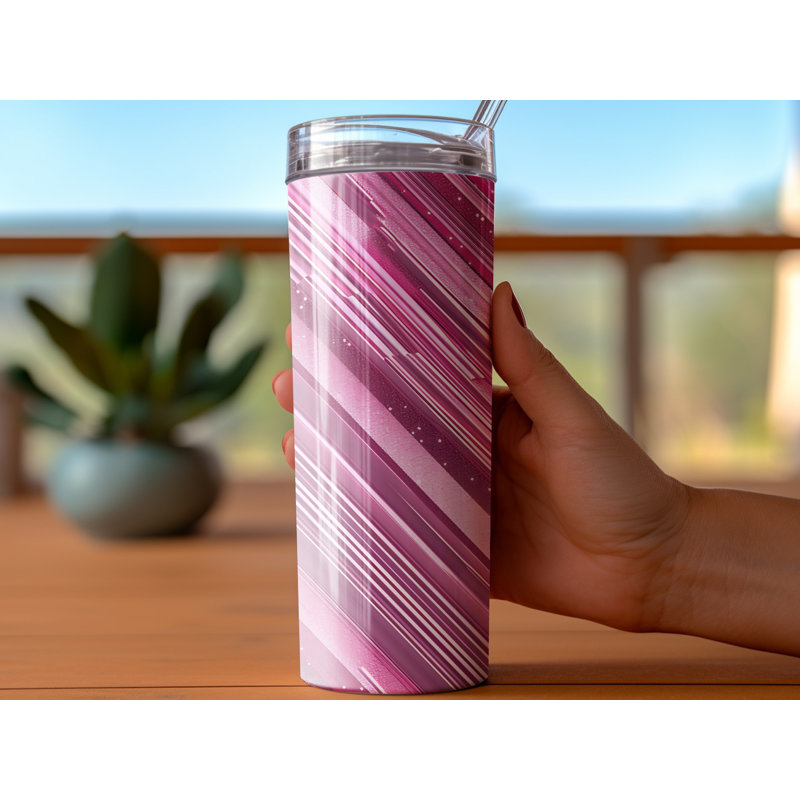 Choose Handmade Tumblers 591ml Vacuum Insulated Stainless Steel (18/8) Travel Tumbler with Straw