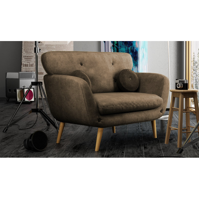 Destini Upholstered Armchair, Taupe