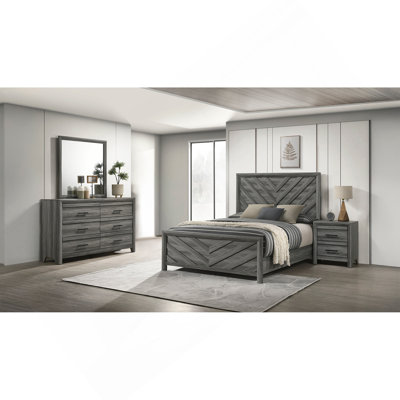 Ensemble de chambre à coucher double 4 pièces Modern Style