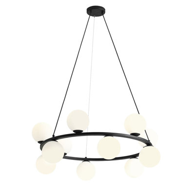 12 - Light Black Cluster Pendant
