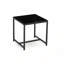 Versatile Black Glass Night Stand with Metal Legs, Perfect for Home and Outdoor Use, Durable and Stylish-1915213279