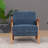 Kyajah 27.5" W Chenille Solid Wood Armchair-2022522510