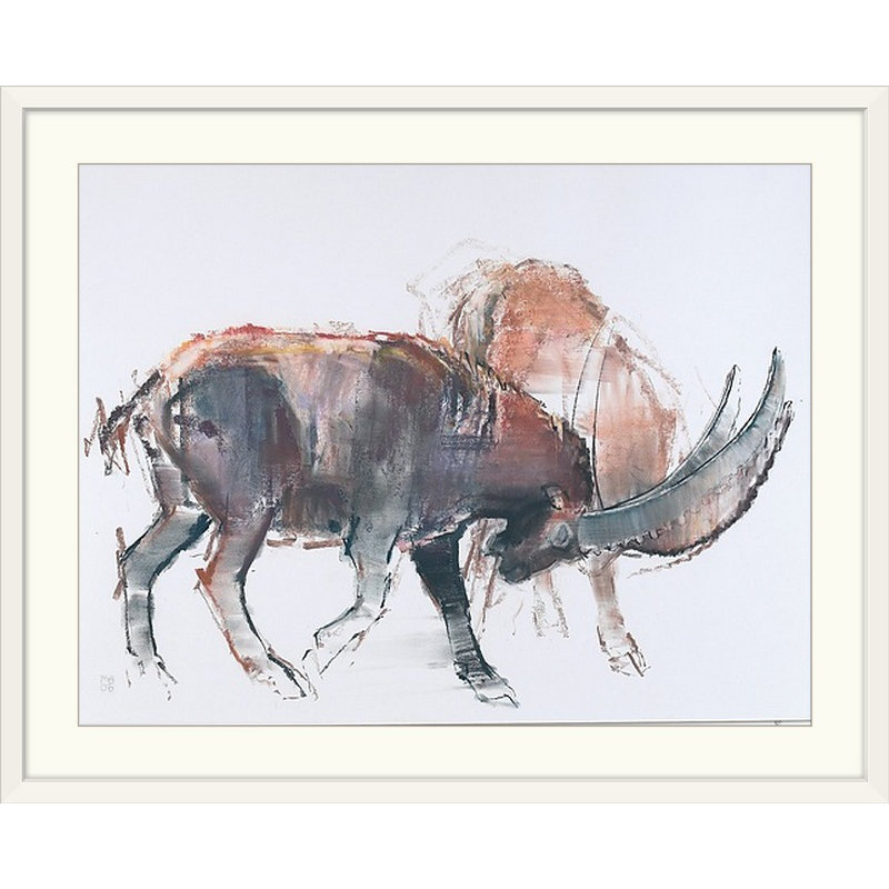 «Yusef Scimitar, 2006 (Charcoal)» par Mark Adlington, impression, H 20 po x l 24 po x P 1 po, Cadre blanc