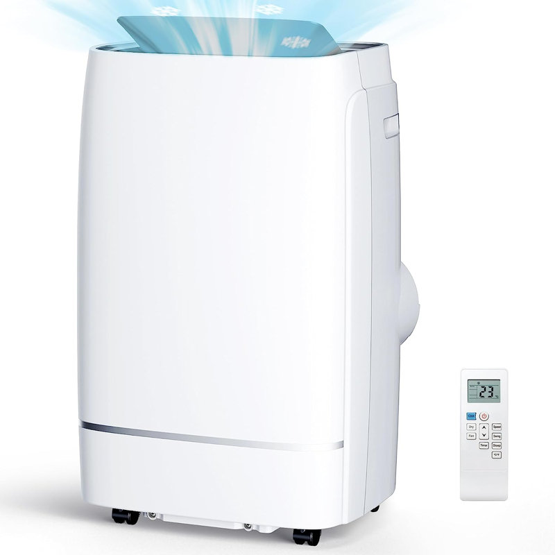 12000 BTU Portable Air Conditioner with Dehumidifier & Fan, 3 Fan Speeds,24H Timer, Remote,Automatic Defrosting