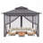 12 Ft. X 12 Ft. Pop Up Gazebo Canopy Tent with Mosquito Netting, One-Push Instant Setup, Height Adjustable Outdoor Canopy-128919888-128919889