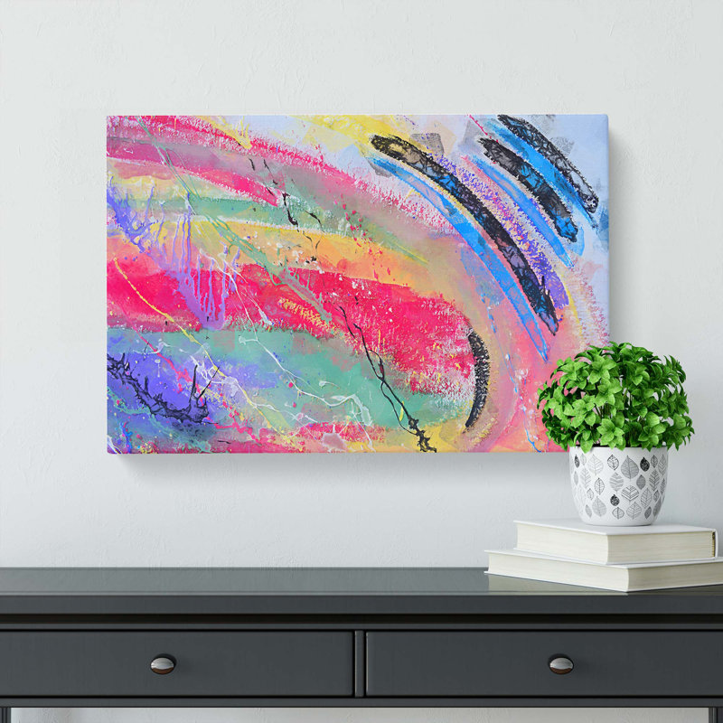 In A Trance In Abstract - Wrapped Canvas Painting, 50cm H x 76cm W x 3cm D