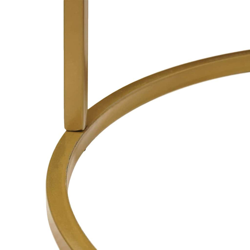 Coffee Table, Honey Brown, 40cm. H x 54cm. L x 54cm. W, Gold