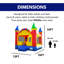 Château gonflable de qualité commerciale pour enfants avec panier de basketball, filet de sécurité et souffleur HeroKiddo 14 pi.