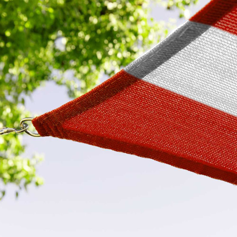 Voile d'ombrage royale Royal Shade, Rouge / Blanc, 12 pi x 12 pi
