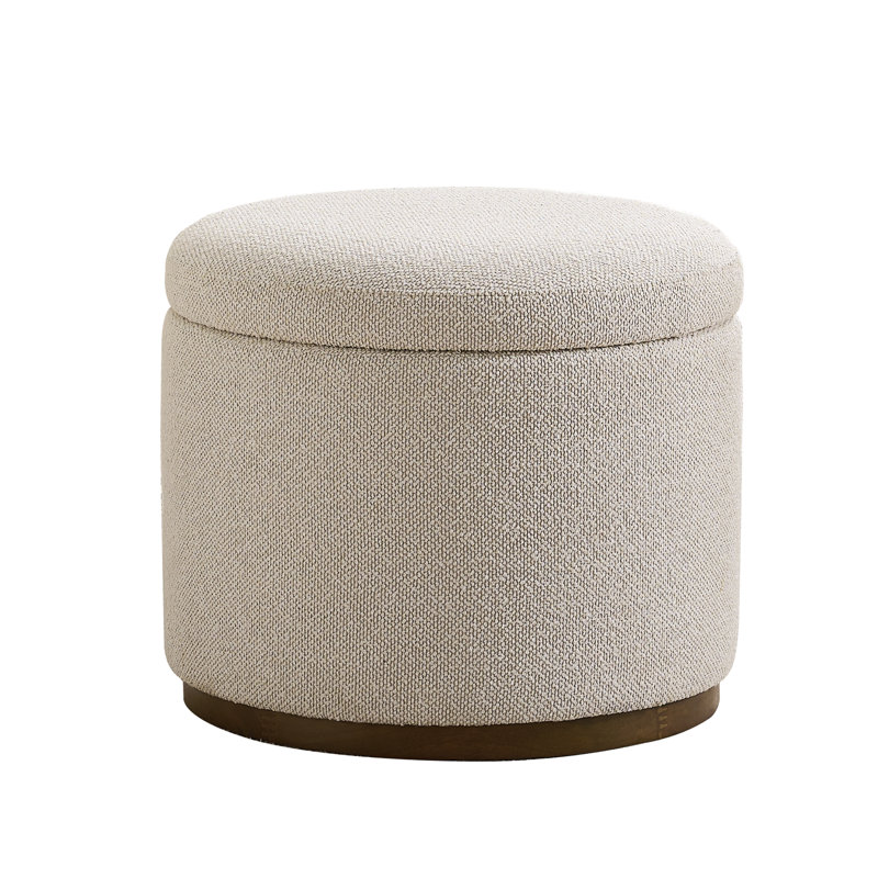 Repose-pieds rond 19,9 po avec rangement, Beige