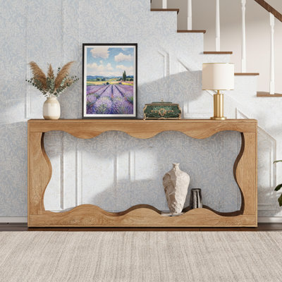 63" Console Table, Farmhouse Entryway Table Couch Table Behind Sofa