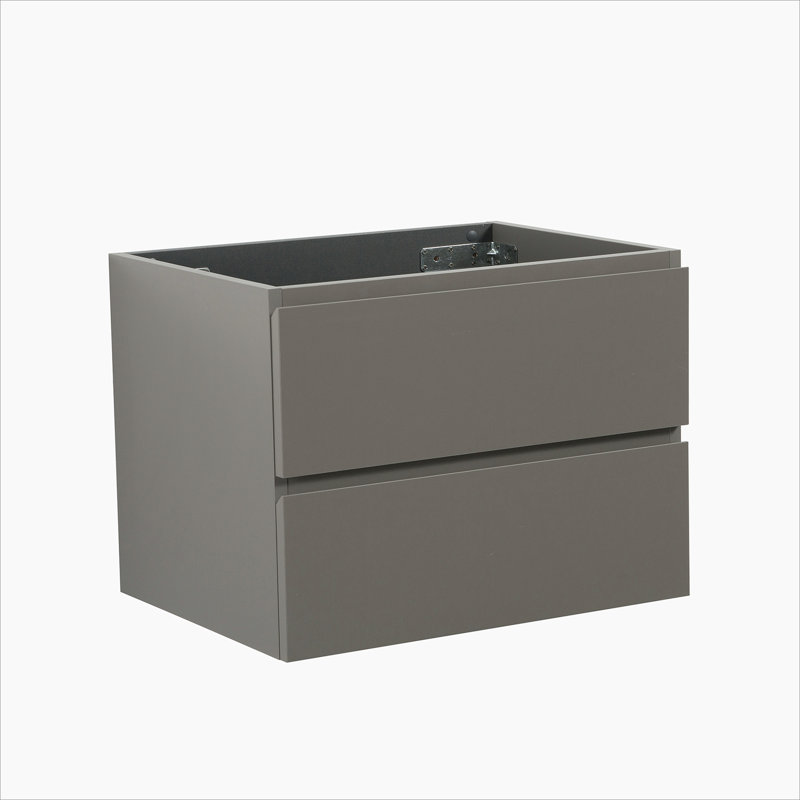 Armoire murale SANS lavabo, avec deux tiroirs, Gris