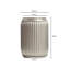 Gold Ridged Metal Side Table with Storage-376342623